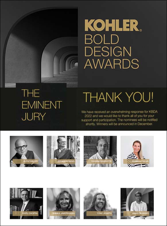 Kohler Bold Design Awards - Elle Decor